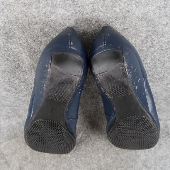 Croft & Barrow Shoes Womens 6.5 Casual Mary Jane Clare Navy Slip On Low Wedge - Picture 10 of 12